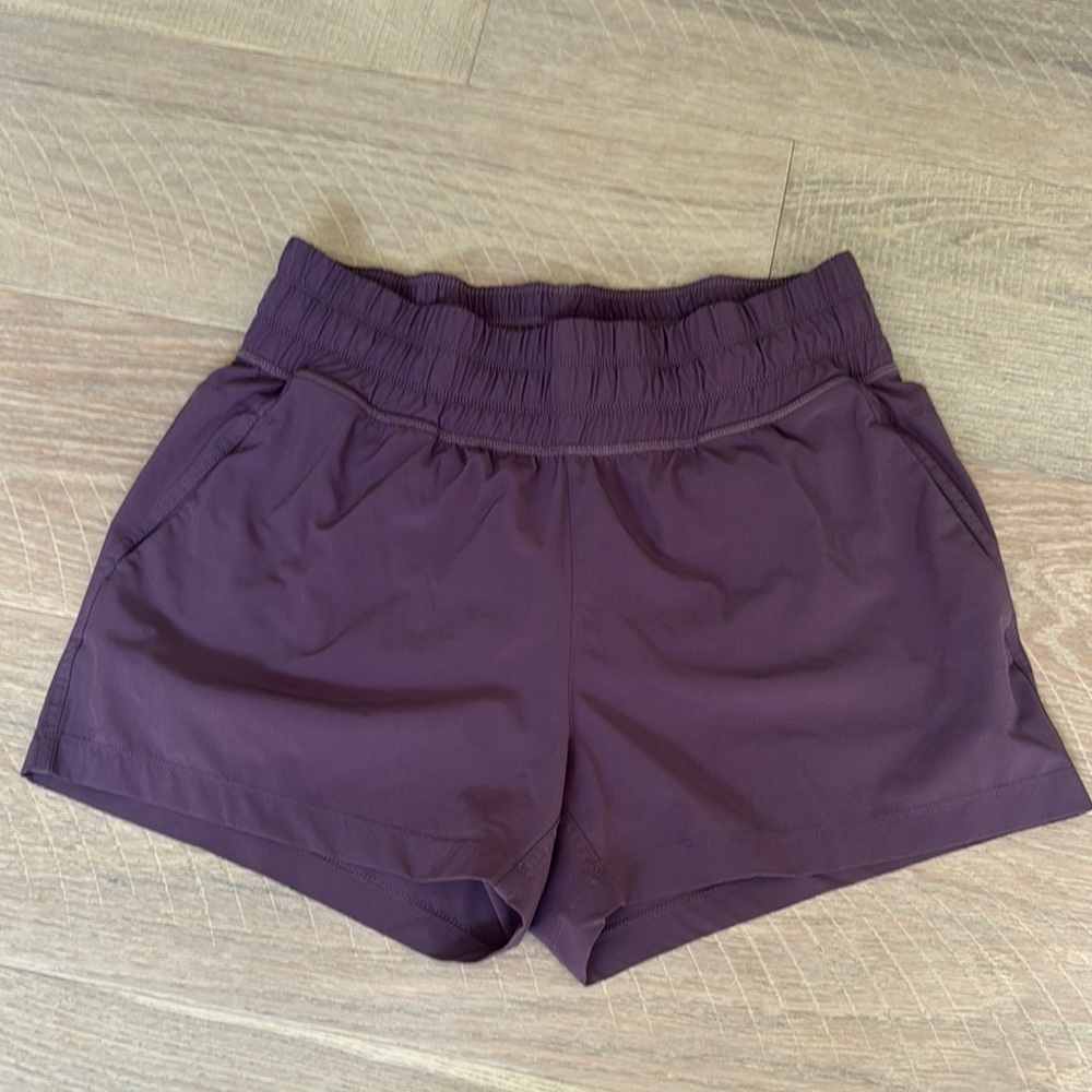 Free Fly Apparel Purple Athletic Shorts Lightweight Elastic Waist